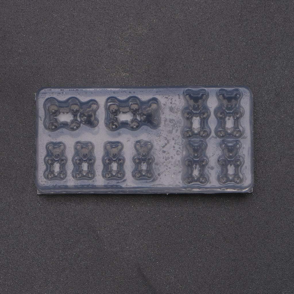 Bear Nail Art Mold 3D Silicone Carving Acrylic UV Gel Nail Art Silicone Girl Decoration Tool