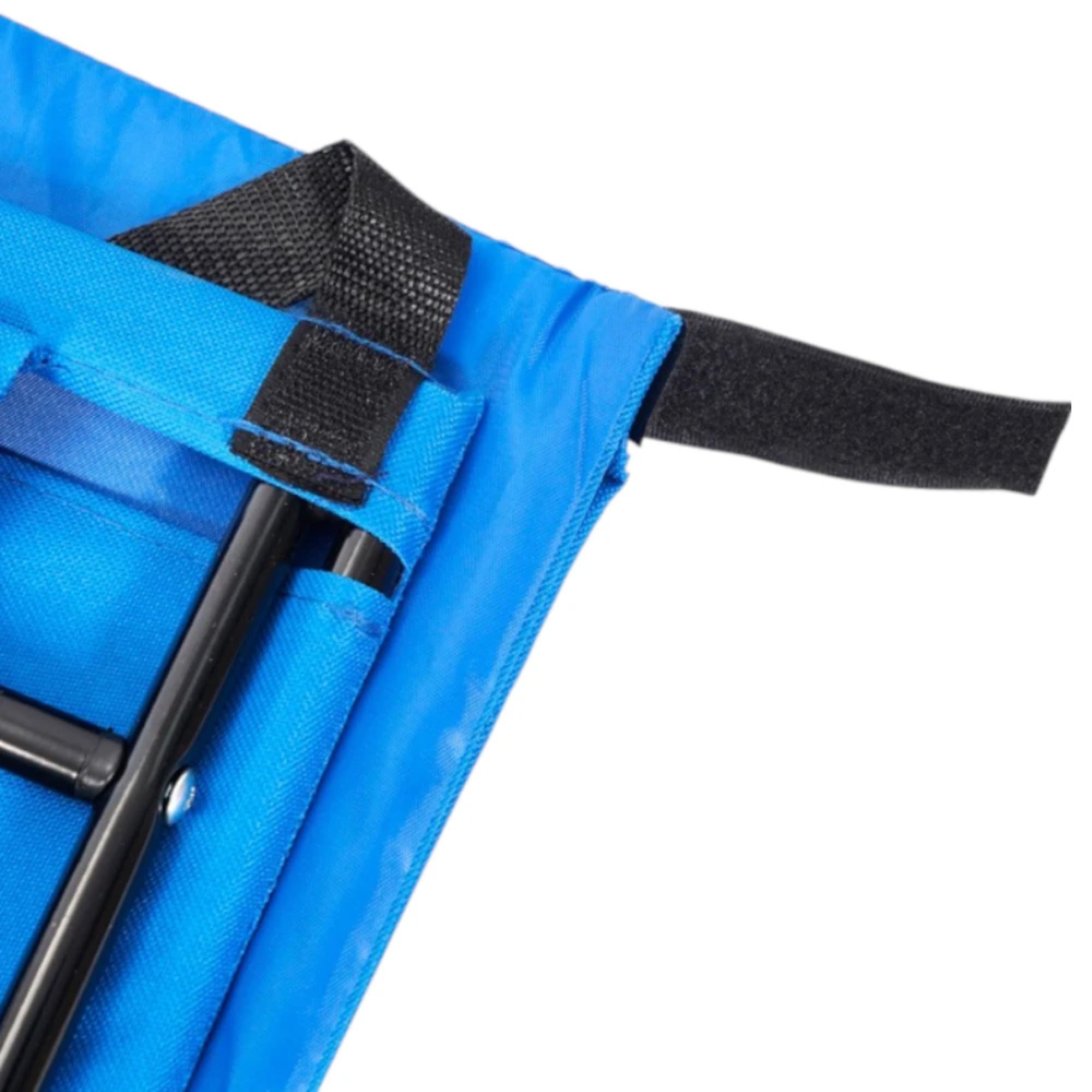 DEVESSPORT Chaise Longue de Plage Pliable avec Dossier renforcé et Poche arrière | Design léger, Compact et résistant – Idéal pour la Plage, Le Camping ou la Piscine