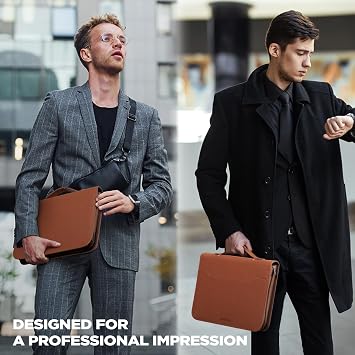 DUGRAFT Leather Portfolio Binder, Padfolio, Resume Portfolio Folder for Men & Women, Personalized Business Portfolio Organizer for Documents, Phone, Tablet, Professional Portfolio Binder