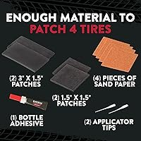 Vista 4 de GlueTread Kit de parches externos – para neumáticos sin cámara – No es necesario quitar el neumático – El kit incluye suficiente