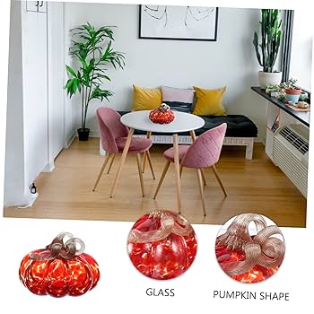 Amazon.co.jp: ガラスのカボチャの飾り デスクトップカボチャ