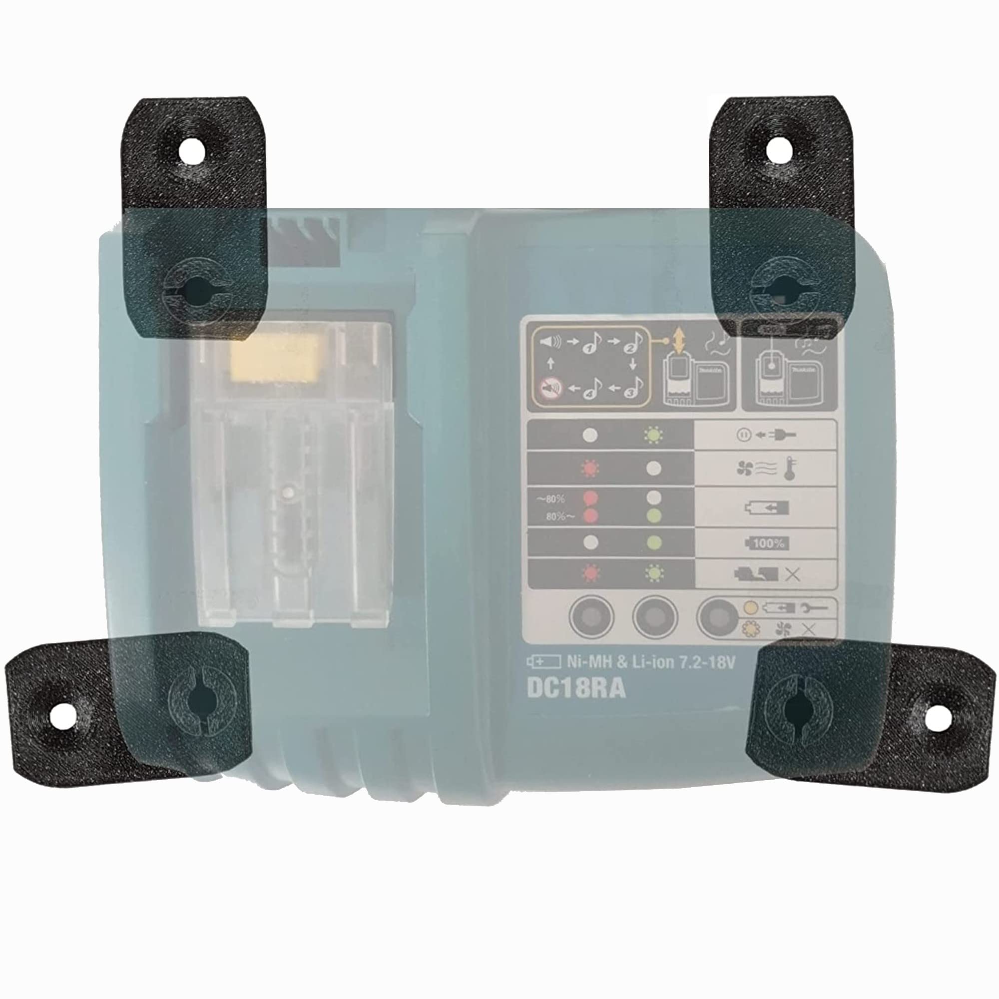 Opladerhouder set voor Makita DC18RD acculader 18V LXT (LADER NIET