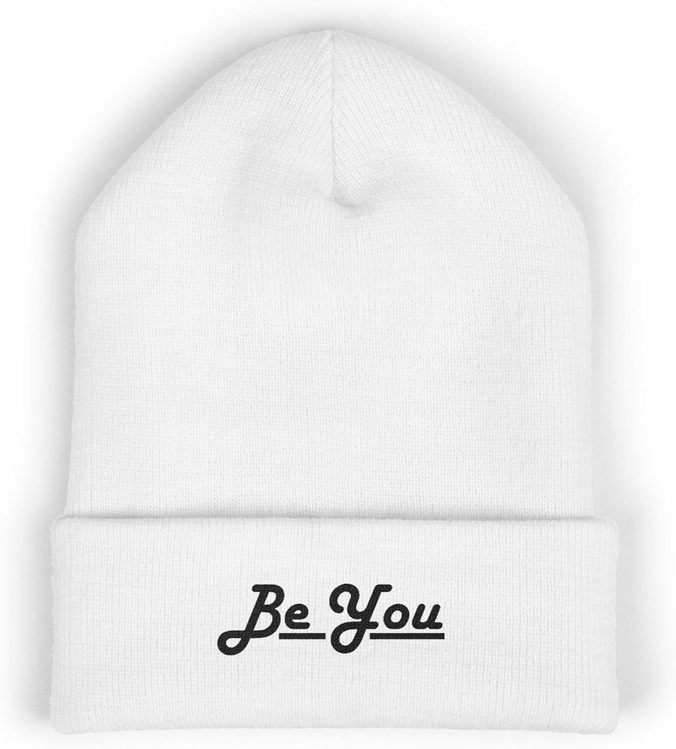 Premium Classic Cuffed Beanie Hat Gift with Be You Embroidery Message