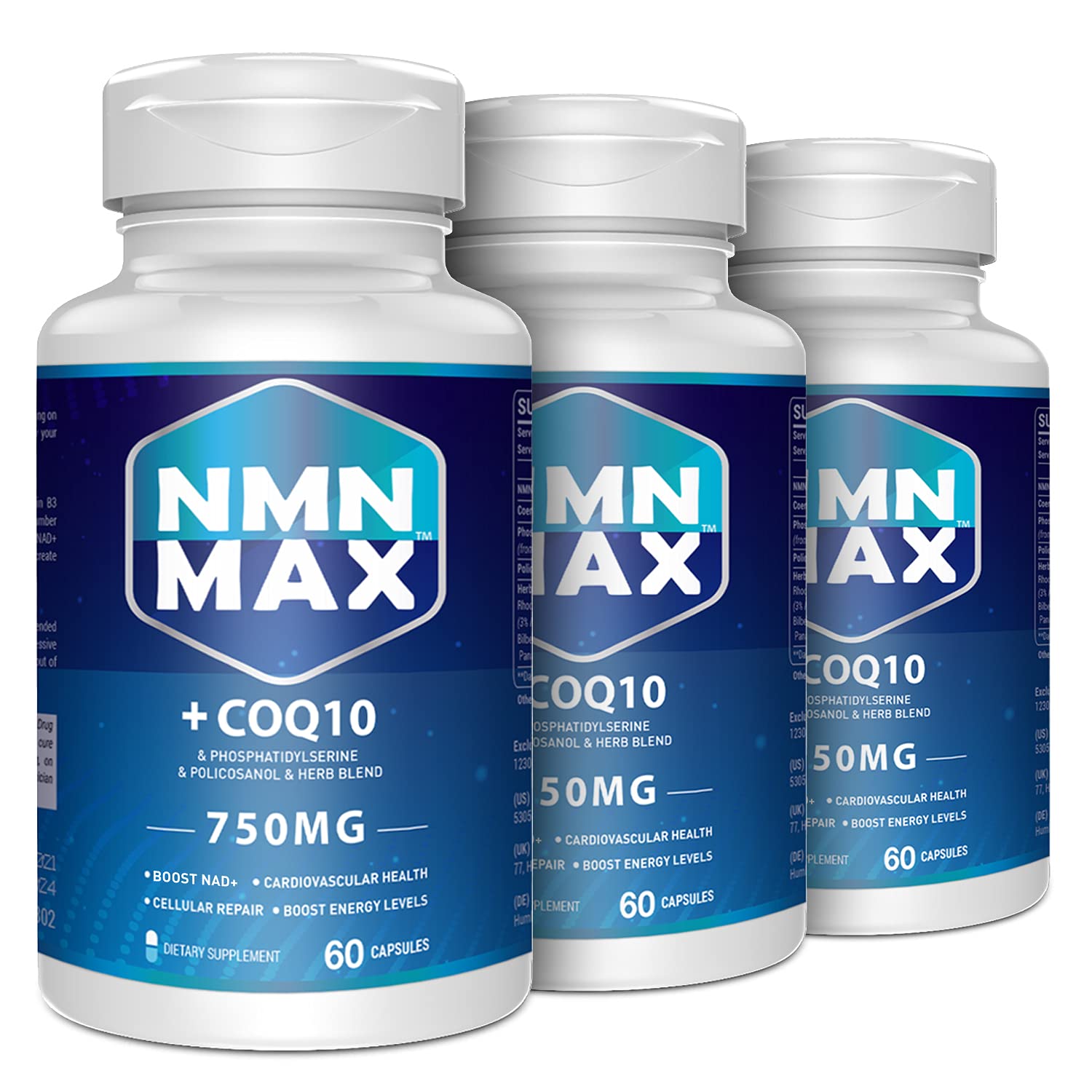 Buy Advanced NMN MAX + CoQ10 Supplement 750mg Nicotinamide
