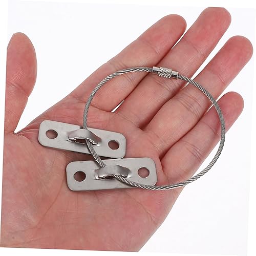 Miniatura 4 de BESTonZON Juego de 6 juegos de anclaje para muebles antipunta, correas de pared de acero inoxidable para armarios y estanterías resistentes a