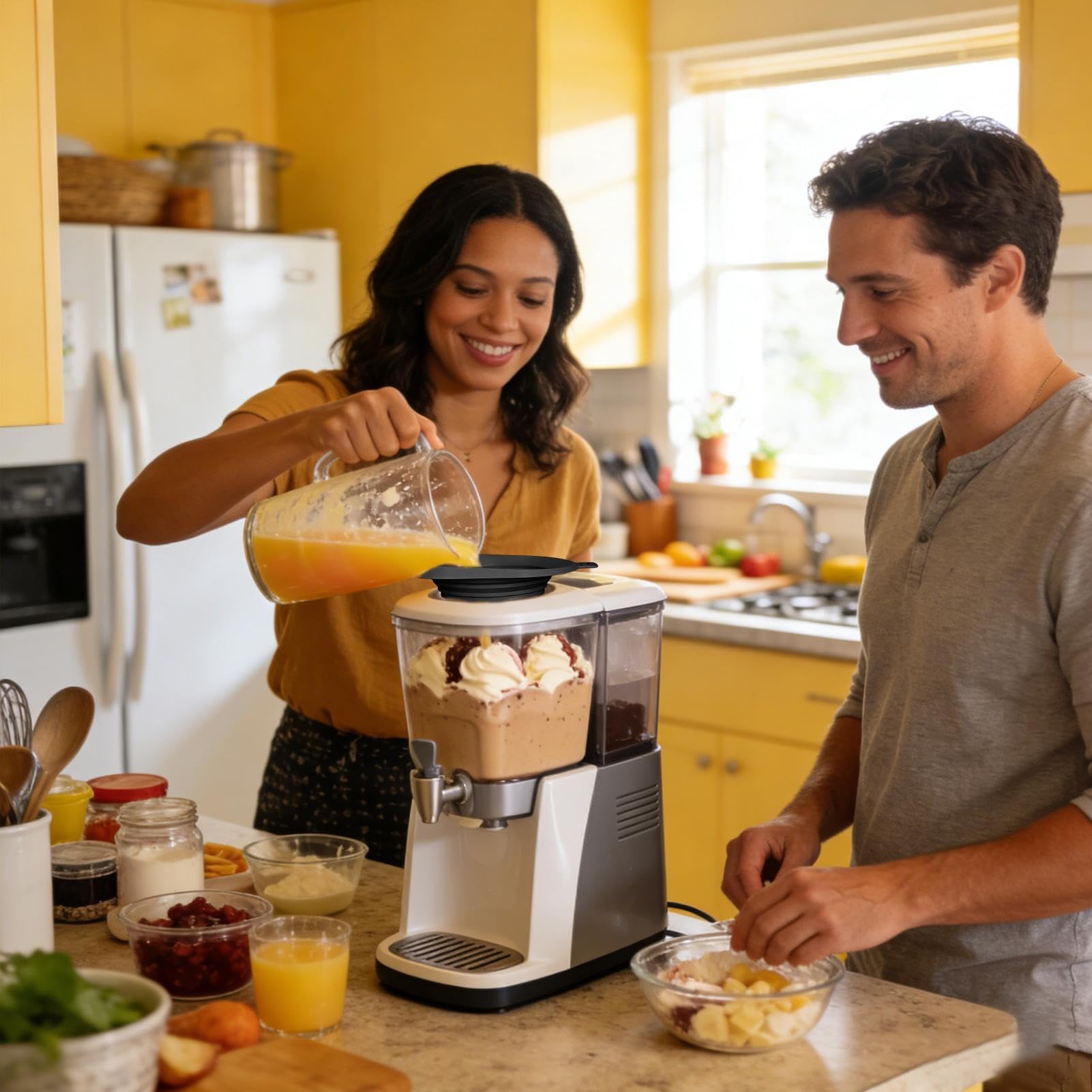 Imbuto per Alimenti Antigoccia e Resistente | Imbuto a Bocca Larga per Accessori da Forno per Gelati, Bevande, Marmellate, Cucina, Ristorante, Famiglia
