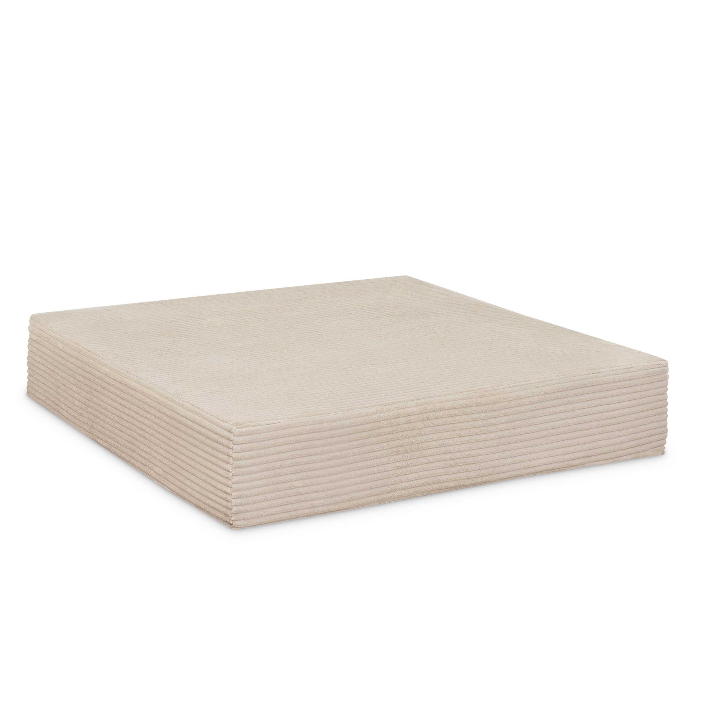 Ehrenkind® Hüpfpolster 80x80x15 cm Cord, Hüpfkissen mit Federkern, Kinder bis 40 kg, fördert Motorik & Gleichgewicht, Made in Austria, Sprungpolster Natur