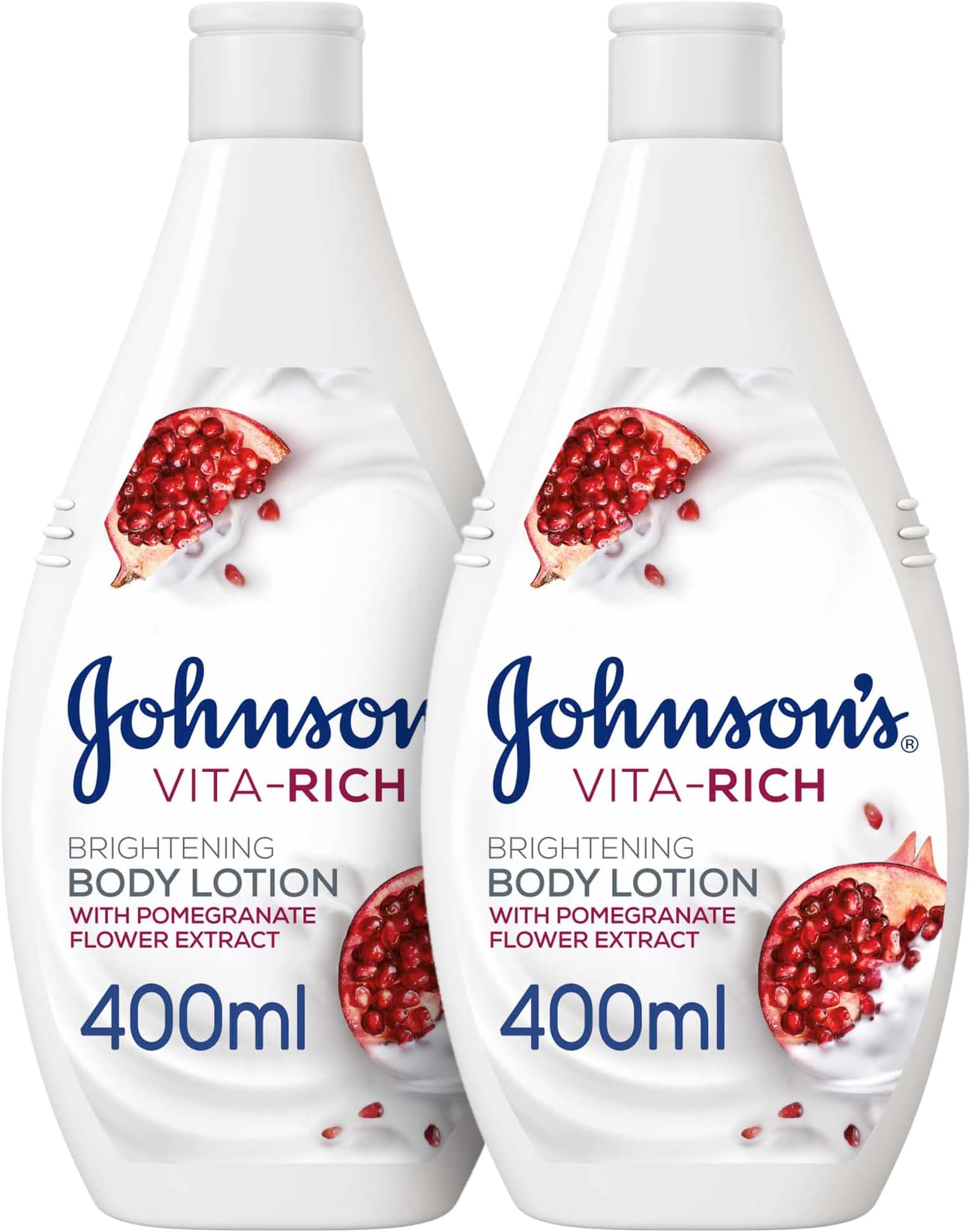 Body Lotion - Vita-Rich, Brightening Pomegranate Flower, 400ml, 1+1 FREE, Nourishing and Hydrating Formula for Radiant and Smooth Skin, 444.0 grams