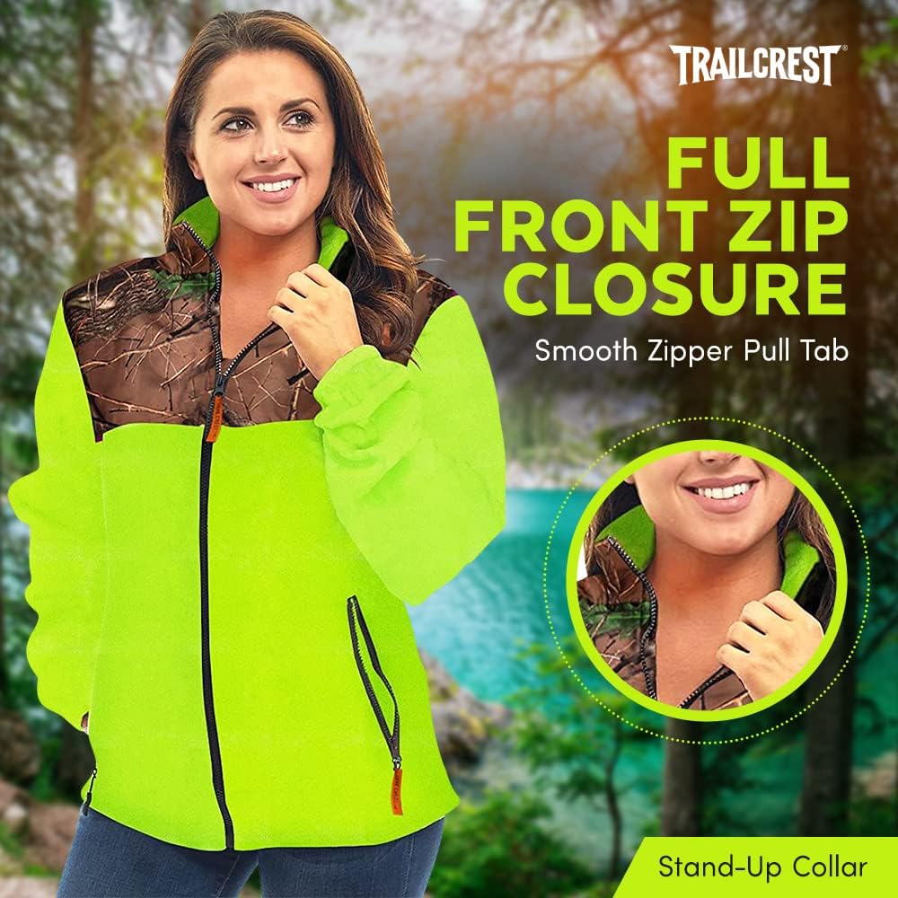TrailCrest by Treel Women's Classic Fit Polar Soft Fleece Full Zip Jacket - Image 3