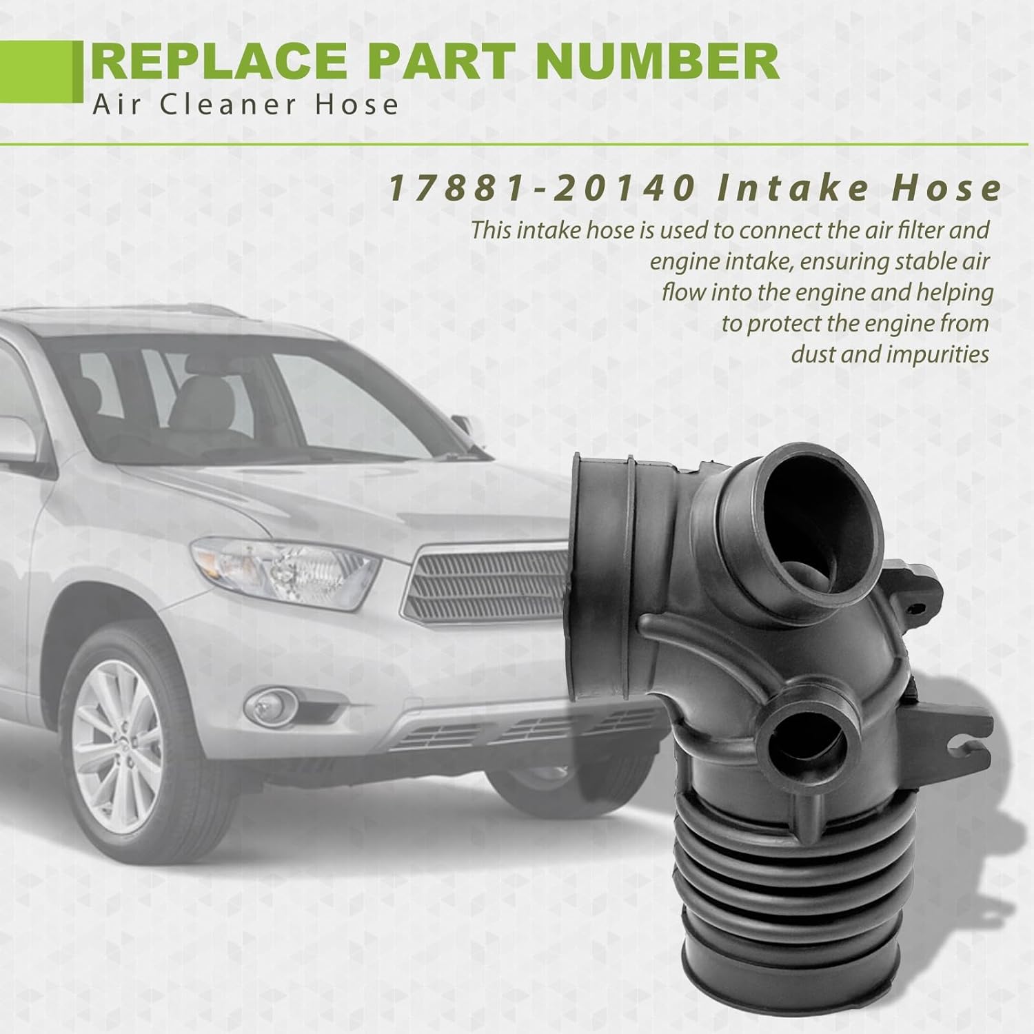 17881-20140 Intake Hose fit for 2006-2010 Toyota Highlander-1788120140 Air Cleaner Hose
