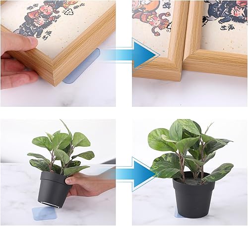 Miniatura 6 de 10 piezas de cinta de doble cara cuadrados cuadrados de montaje de 2 hojas adhesivas de 2 caras, almohadillas adhesivas de pared sin daños, cinta