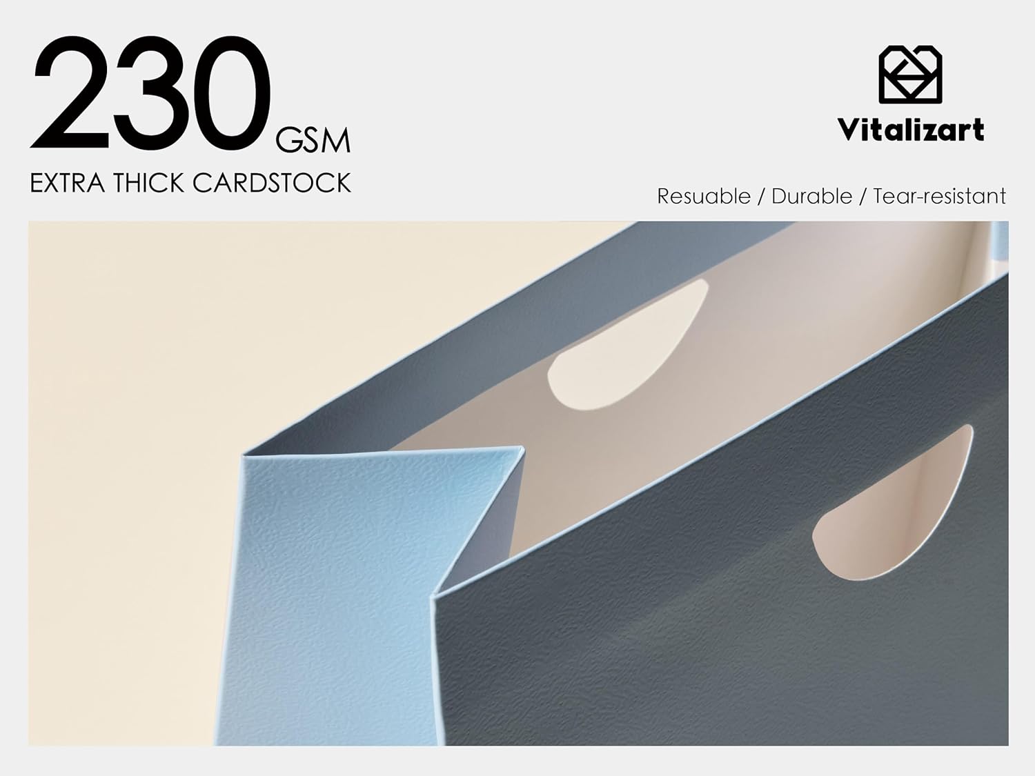 Vitalizart Paper Gift Bags With Ribbon Handles Set of 10 Assorted Colors Bulk Reusable For Gift Wrap Girls Kids Birthday Bridal Shower Party Favors Goodie Bags Candy Christmas 7.87"x3.54"x7.09" Small - Image 6