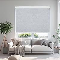 Vista 12 de Persianas motorizadas de filtrado de luz compatibles con Alexa Google, persianas inteligentes automáticas, control remoto, 70% opacas, color blanco