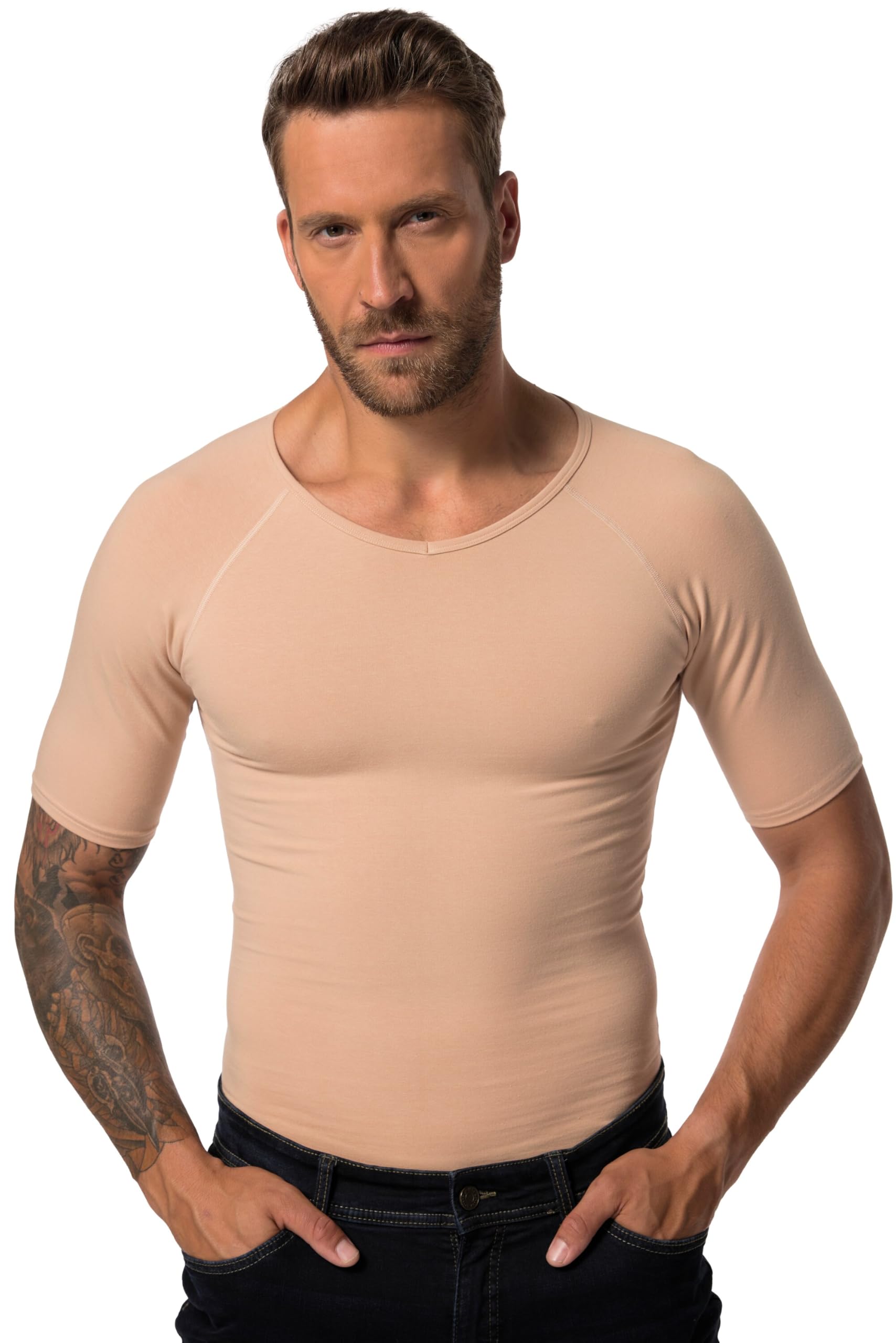 JP 1880 Herren große Größen Übergrößen Menswear L-8XL X Finn, Shapewear-Unterhemd, Halbarm 836179
