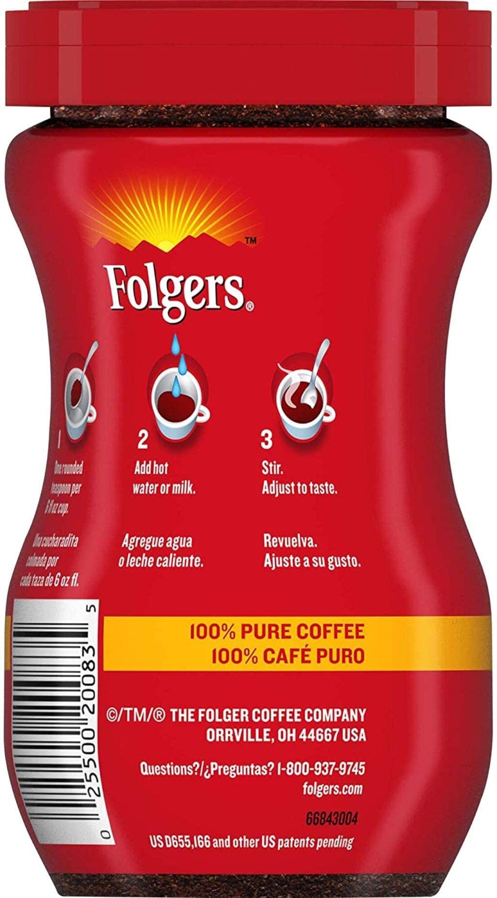 Folgers 20083 Classic Roast Instant Coffee Crystals