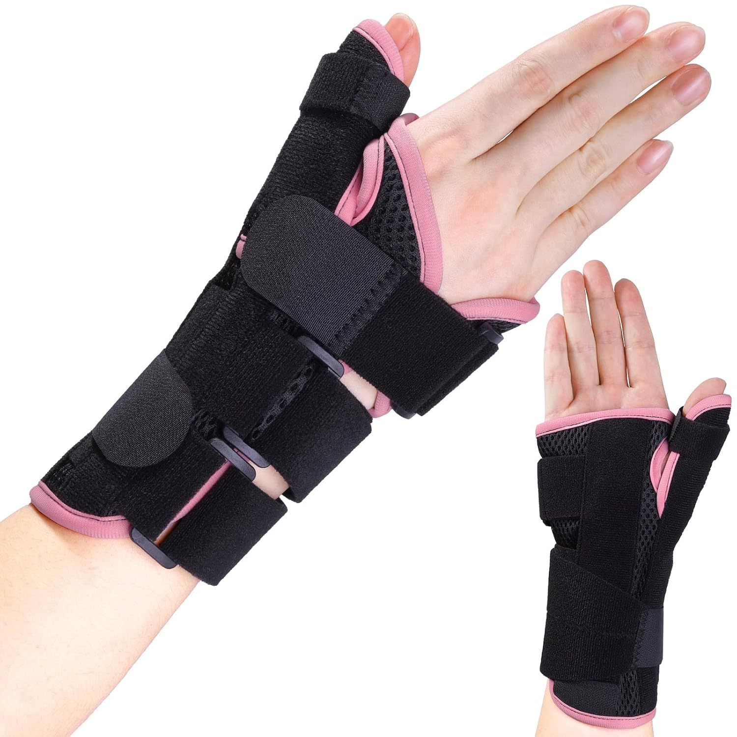 Lefeke Thumb and Wrist Brace Thumb Spica Splint for Right Hands, Wrist Brace with Thumb Support for Carpal Tunnel Relief, Thumb Brace for Arthritis Pain and Support, Wrist Guards Thumb Stabilizer for Tenosynovitis, Sprain(L)
