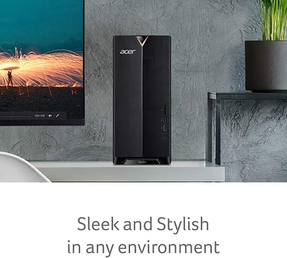 acer Aspire TC-895-UR11 Desktop, 10th Gen Intel Core i5-10400 6-Core Processor, 12GB 2666MHz DDR4, 512GB NVMe M.2 SSD, 8X DVD, 802.11ax WiFi 6, USB 3.2 Type C, Windows 10 Professional
