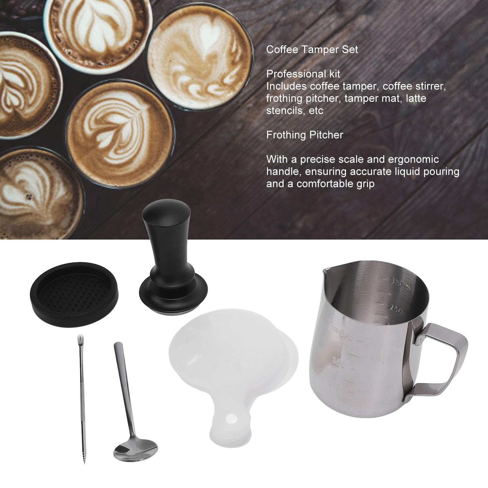Set di Tamper per Caffè in Acciaio Inox per Ufficio Domestico,
