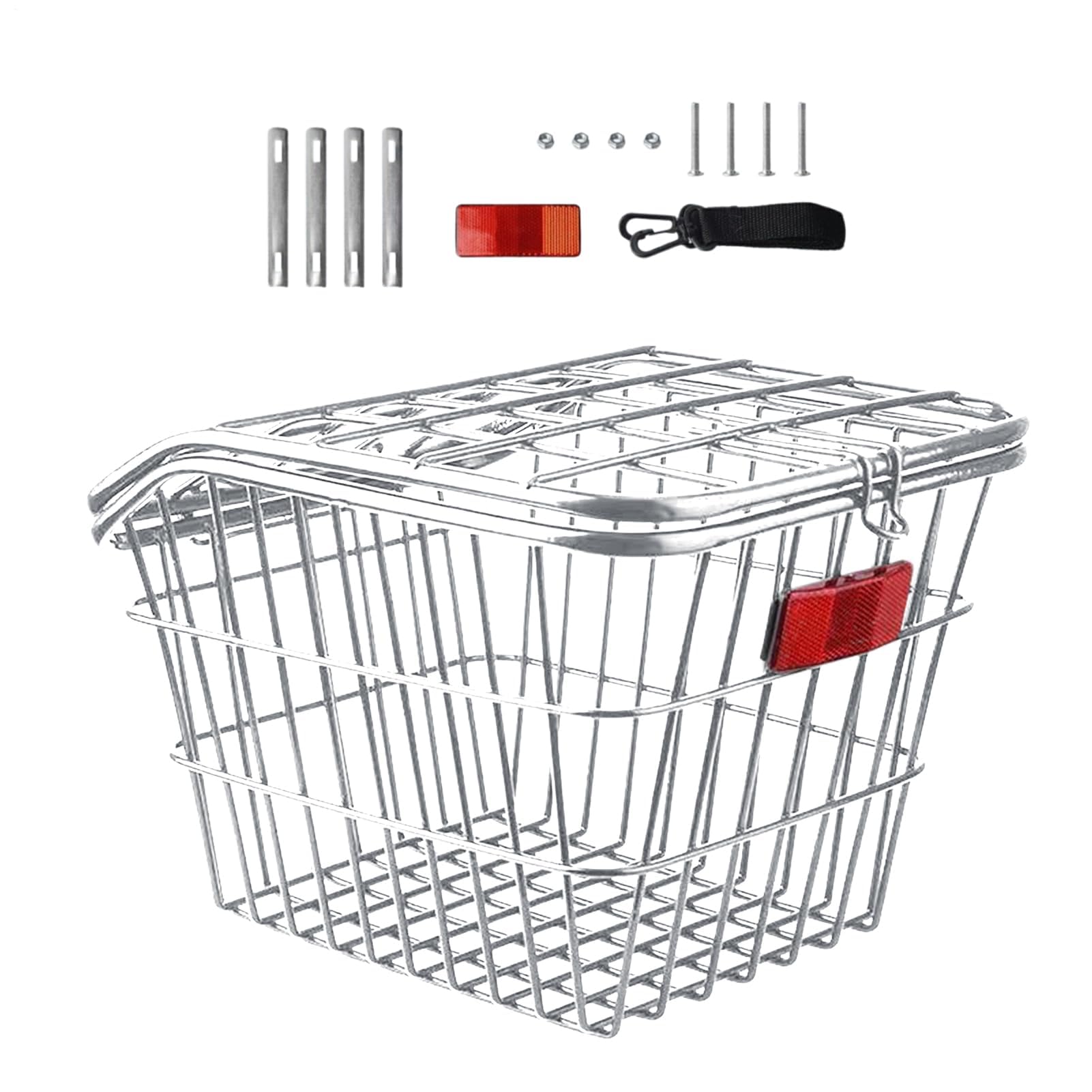 Cycle Rack metalowy kosz na rower górski z tyłu roweru górskiego o dużej pojemności do roweru górskiego o dużej pojemności, do szkoły, do plecaka, do szkoły