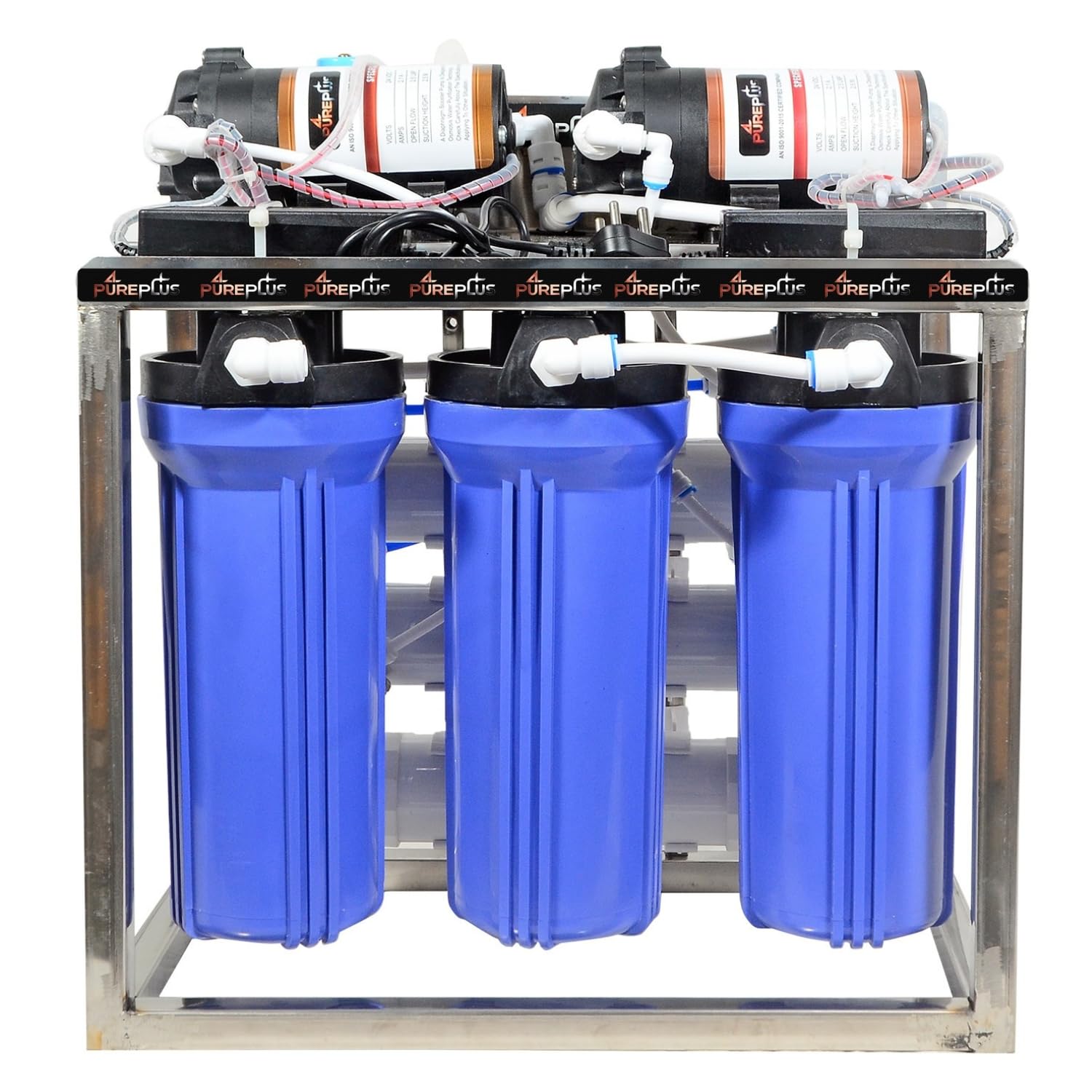 PurePlus 25 LPH Commercial RO Water Purifier with Double Purification, Booster Pump & 3 Stage Pre-Filtration – Heavy Duty Stainless Steel System-image-31