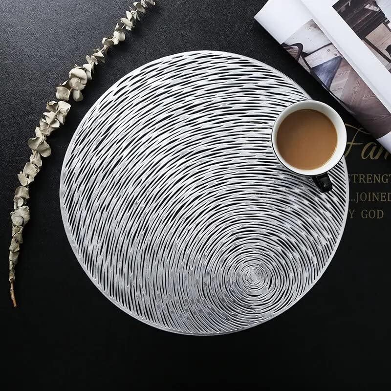 Buy HomeCloud Polyester Round Shape Table Mat/Table Mat Round/Round PVC Table Mats/Cutwork