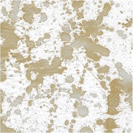 Caspari Cocktail Napkins Zebras Gold - Pack Of 20 Premium Party Napkins