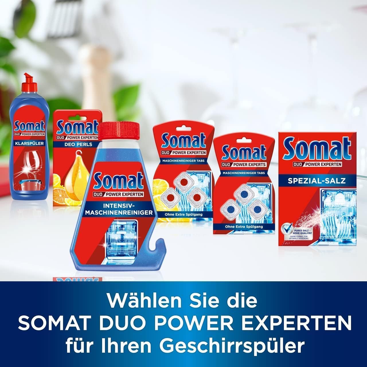 SOMAT 5in1 Intensiv-Maschinenreiniger (16 x 250 ml), Spülmaschinenreiniger flüssig zur Tiefenreinigung, mit Entkalkungsfunktion für hygienische Sauberkeit und längere Lebensdauer