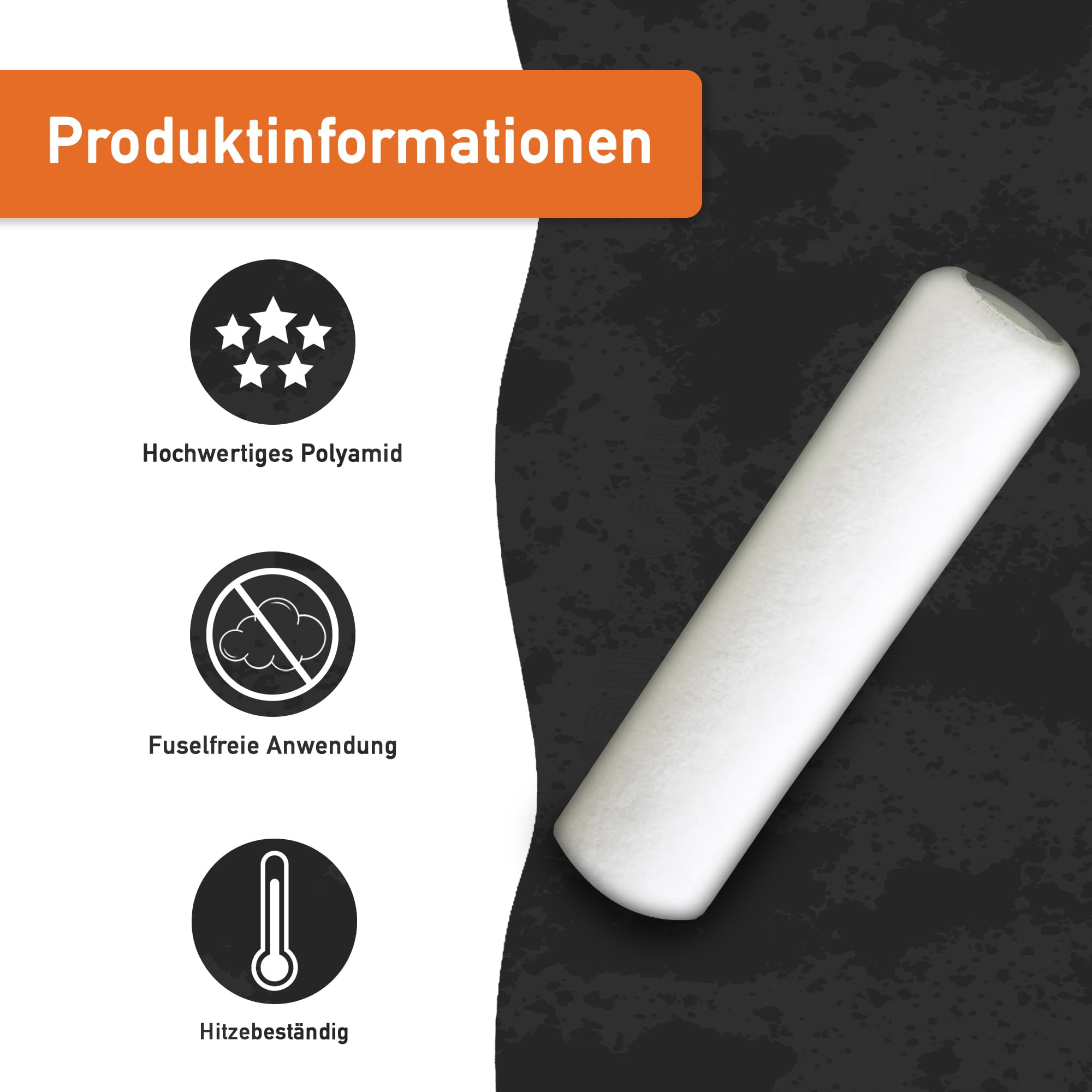 5er Set - Kleine Beschichtungswalze/Malerrolle (18cm) für Epoxidharz und Polyesterharz Bodenbeschichtung