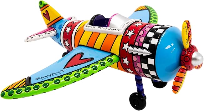 Britto Collectible Figurine - Iconic Art Figurine, Decorative Displays for Modern Home Decor | Designed by Iconic Artist Romero - Airplane