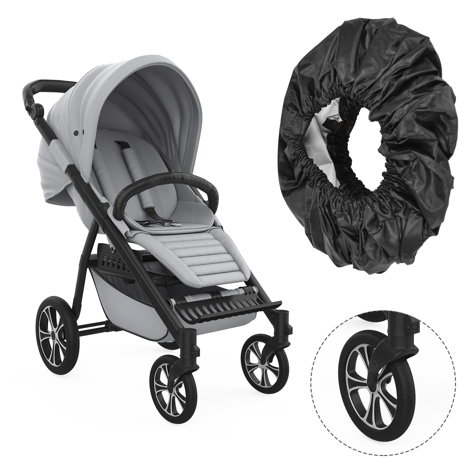 4 PCS Pram Wheel Covers - Image 3