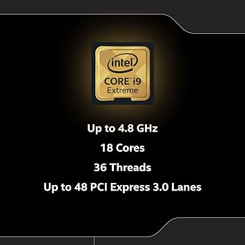 Intel Core i9-10980XE X-Series Processor 18 Cores at 3.0 GHz (up to 4.8 GHz with Turbo Boost 3.0, LGA2066 X299 Series 165W Processor (999PNC)