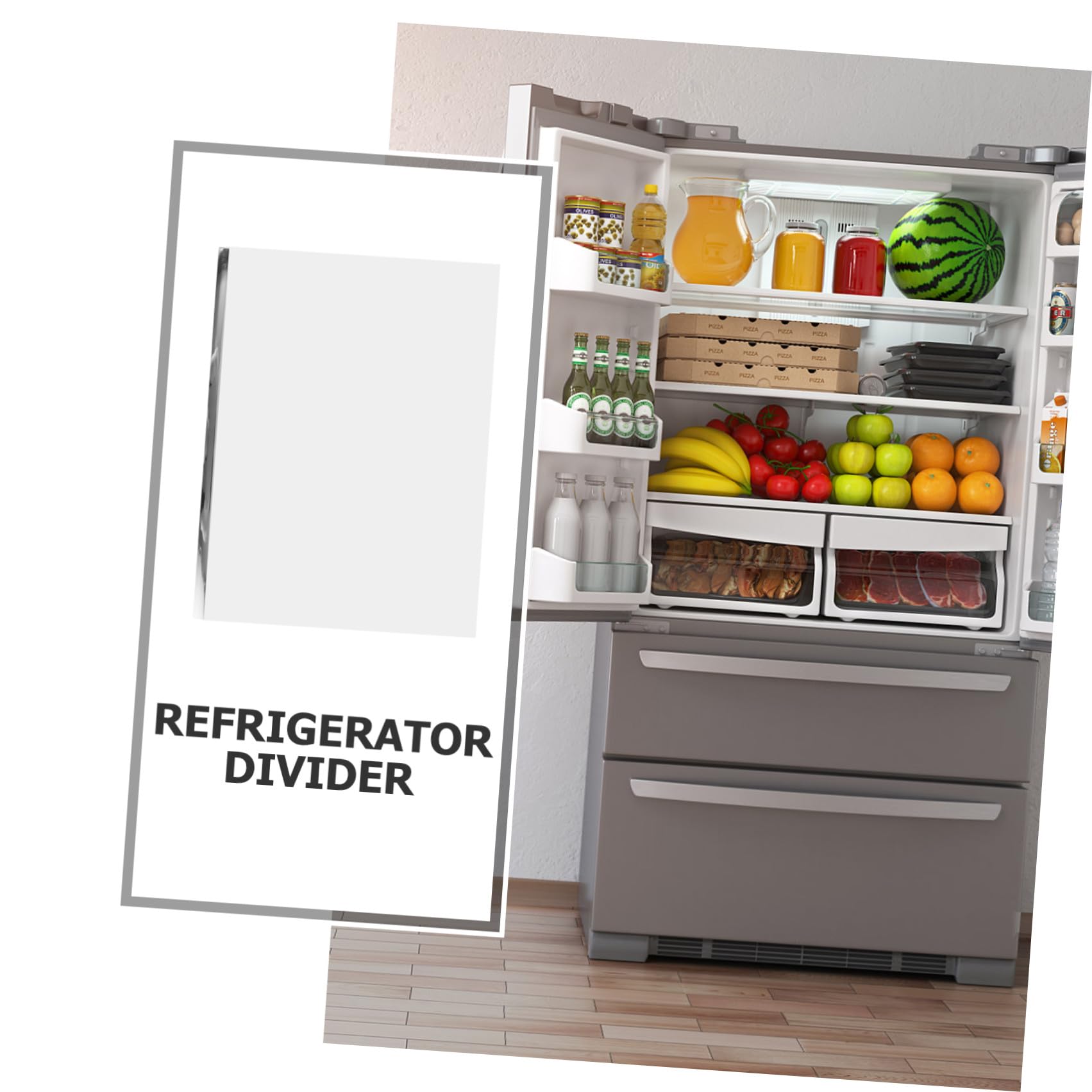 Ripiano in Vetro per Frigorifero e Freezer Divisione Flessibile