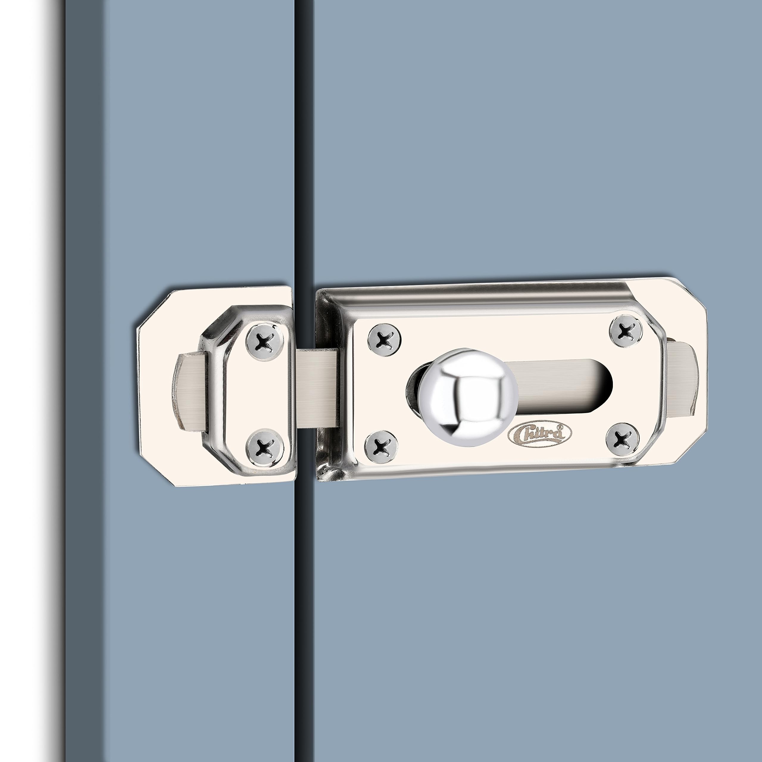 Chitra Stainless Steel Long Latch - Bathroom Latch - Tower Bolt 4" Window Latch (Pack of 2, Silver) (B0CDCH84FD) Amazon Price History, Amazon Price Tracker