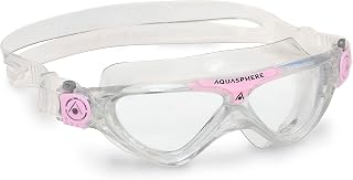 ÓCULOS DE NATAÇÃO AQUA SPHERE MODELO VISTA JR GLITER/ROSA - LENTE TRANSPARENTE