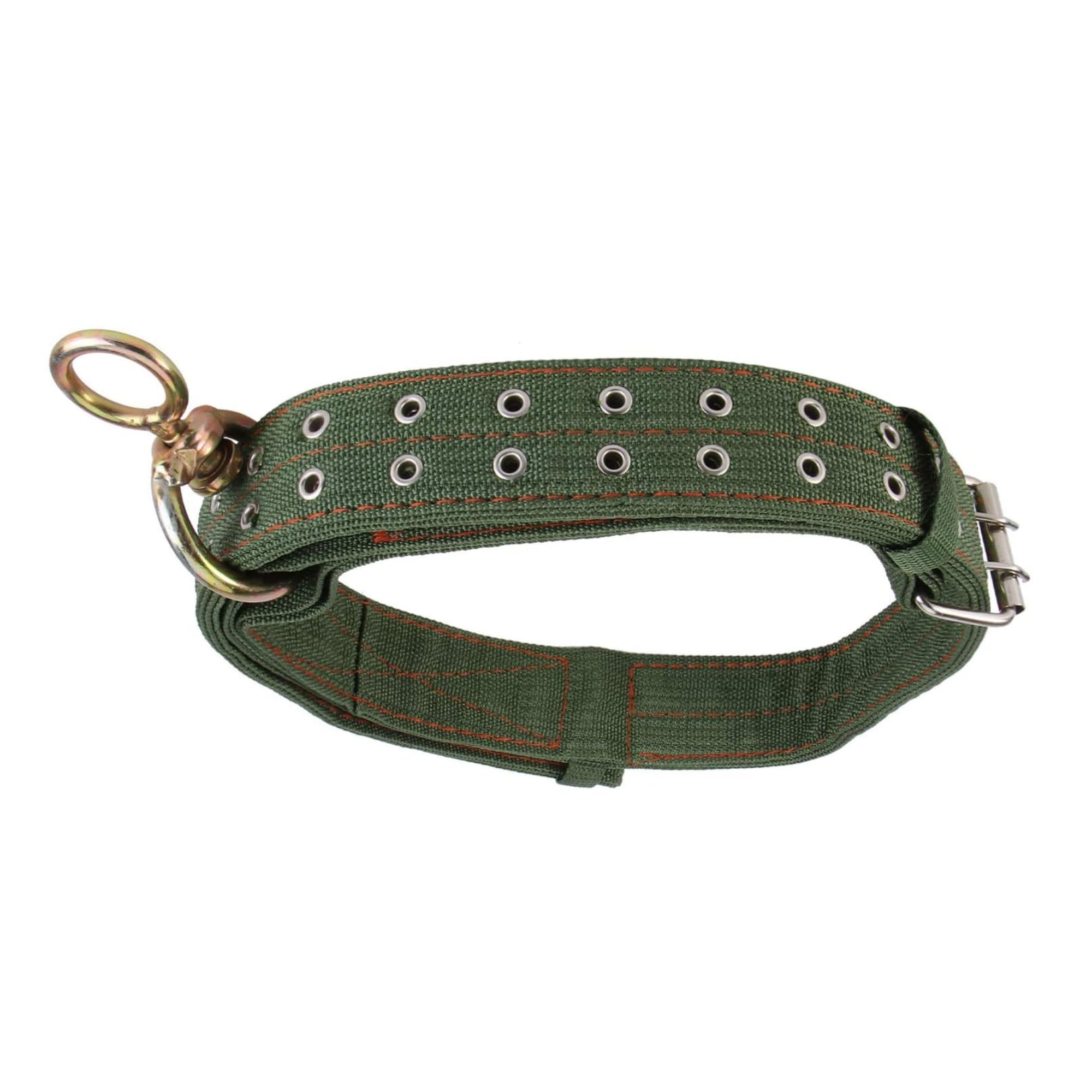 59 Inch Adjustable 4-Layer Nylon Thickened Cow Collar with 2-Rows Metal Buckle and Traction Chain for Dogs, Cow, Sheep, Horse, Goat, Camel