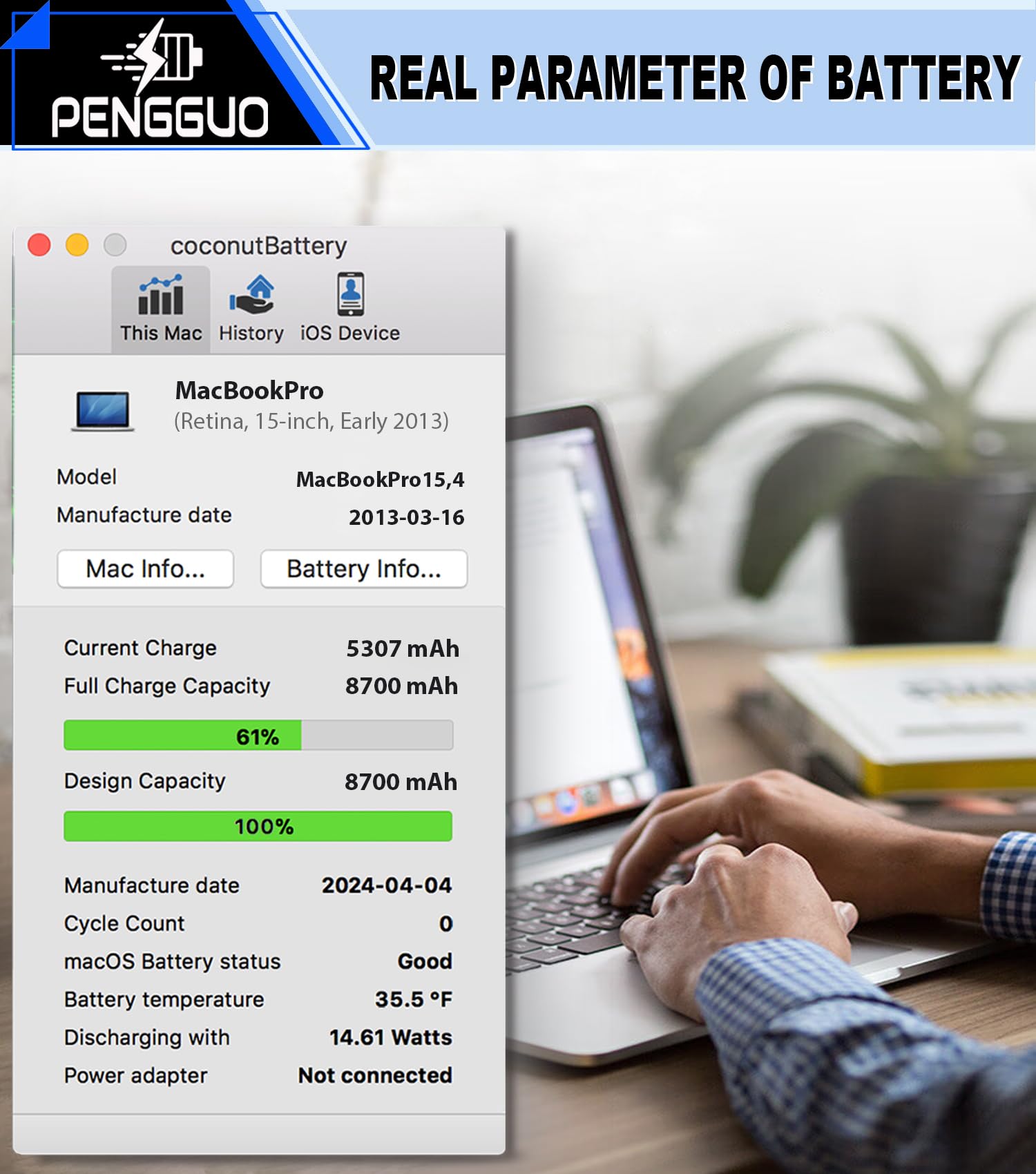 Batteria per MacBook Pro 15 pollici A1398 solo metà 2012, inizio 2013, batteria sostitutiva per laptop modello A1417 Batteria MC976LL/A MC975LL/A MD831LL/A ME665LL/A ME664LL/A 8680 mAh