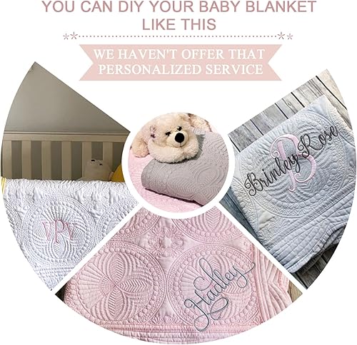 Miniatura 5 de Manta ligera en relieve para niños pequeños y bebés, para 4 estaciones, festoneada, recién nacido, niño y niña (blanco)