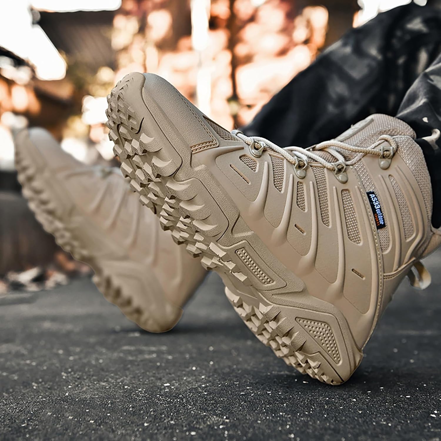 NVBHOF Tactical Combat Boots, Lightweight Breathable Men's Military Combat Desert Boots, Durable Combat Desert Boots, for Comfortable Military Work Boots