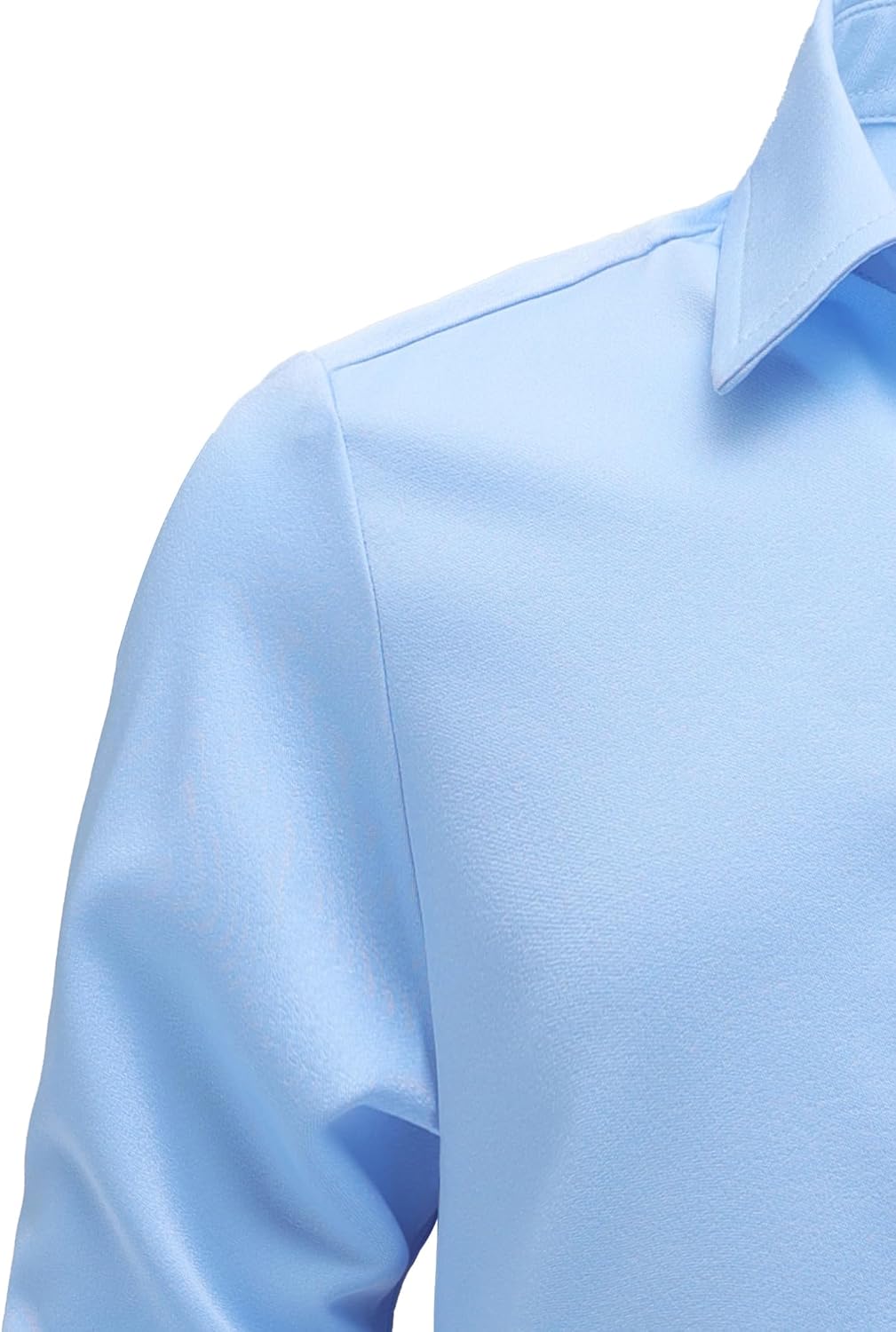 Boys Dress Shirts Long Sleeve Button Down Shirts Stretch Formal School Uniform Shirt 2 Fits (Regular/Husky)