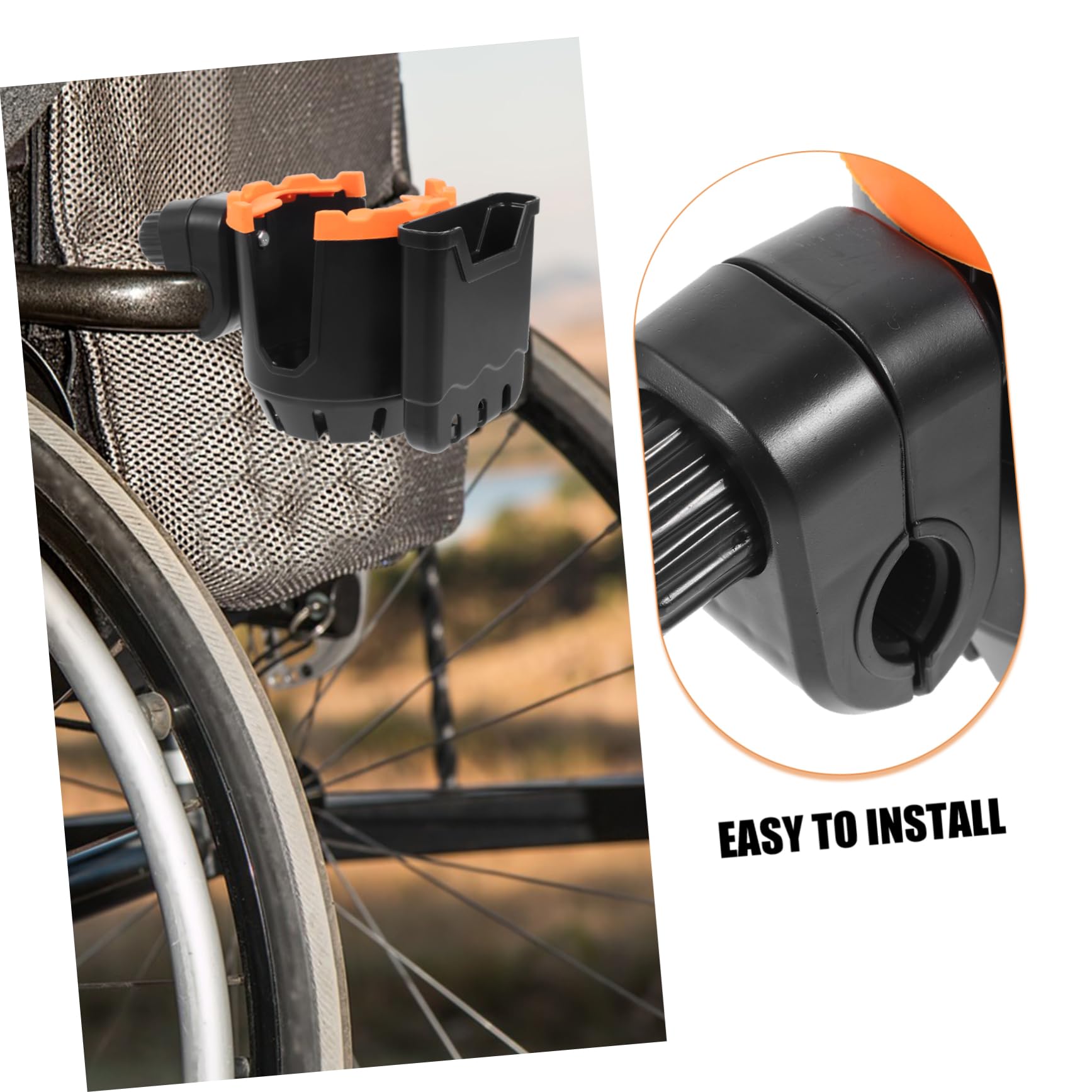 PACKOVE 5 Pièces Porte-Tasse en Guidon Titulaires Porte-gobelets Porte-gobelet déambulateur Marcheur Porte-Tasse extérieure Support de Tasse Abdos