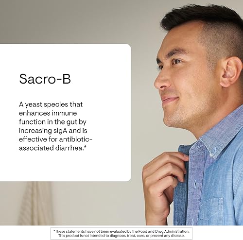 Miniatura 3 de THORNE - Probiótico Sacro-B - Apoya la salud intestinal, la función inmunológica y el alivio del estreñimiento* - Apoyo a la salud sin gluten* - 60