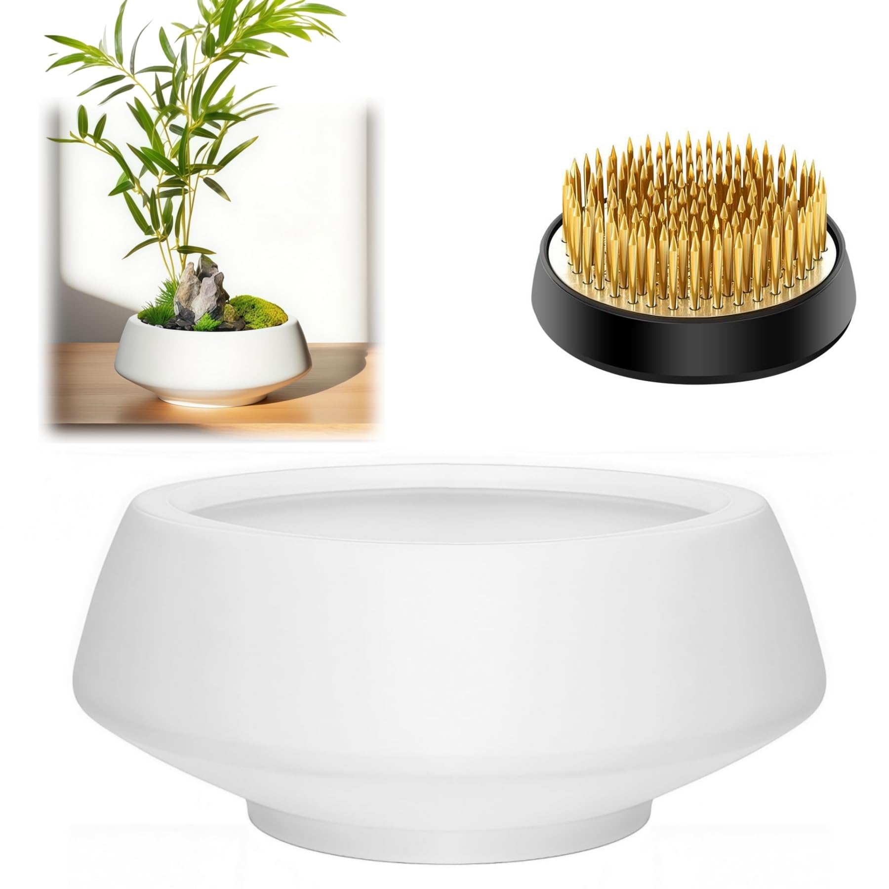 Amazon.com: Eggone Ceramic Japanese Ikebana Vase Set with 2 inch