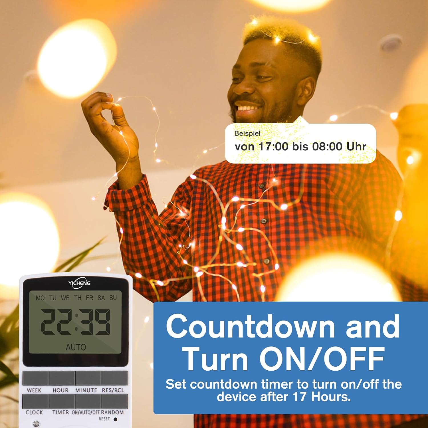 Timers Plug 7-Day 24 Hour Infinite Repeat Cycle Programmable Timed Electrical Power Switch with Countdown Delay on Off Function for Lights and Appliances