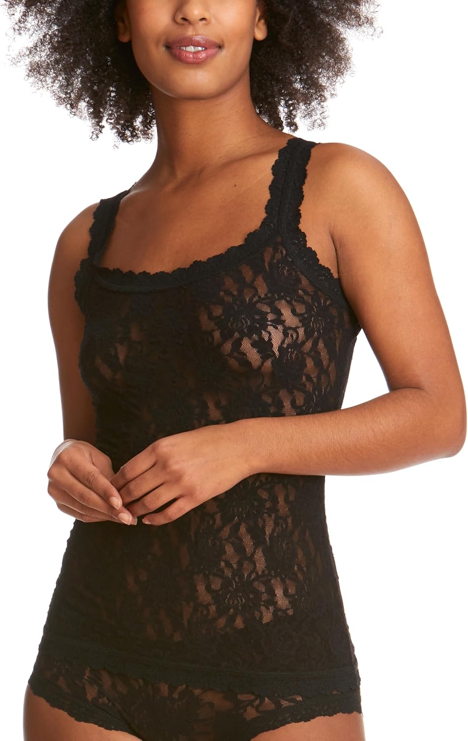 未使用 UNDER PRETTIES lace camisole epine hanky panky Women's Signature Lace Unlined Cami, Red, Medium