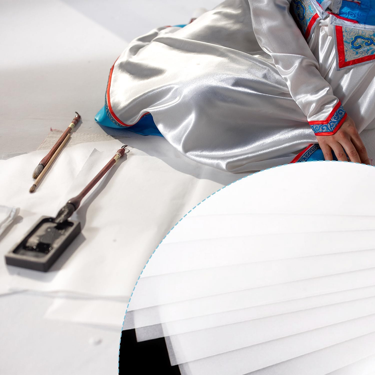 Tabanzhe 100pcs A4 Translucent Tracing Paper - Chinese Xuan Paper -Ideal for Printing,Copying, Graphics, Transfer,Architectural Sketching, Calligraphy Ink, Drawing and Painting