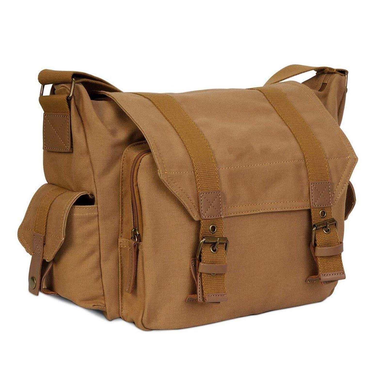 Genérico Bolsa para CáMara FotográFica Hombro de la cámara réflex Digital Bolsa Honda Foto Video Soft Pack Bolsas Viaje Caja Protectora(Coffee)