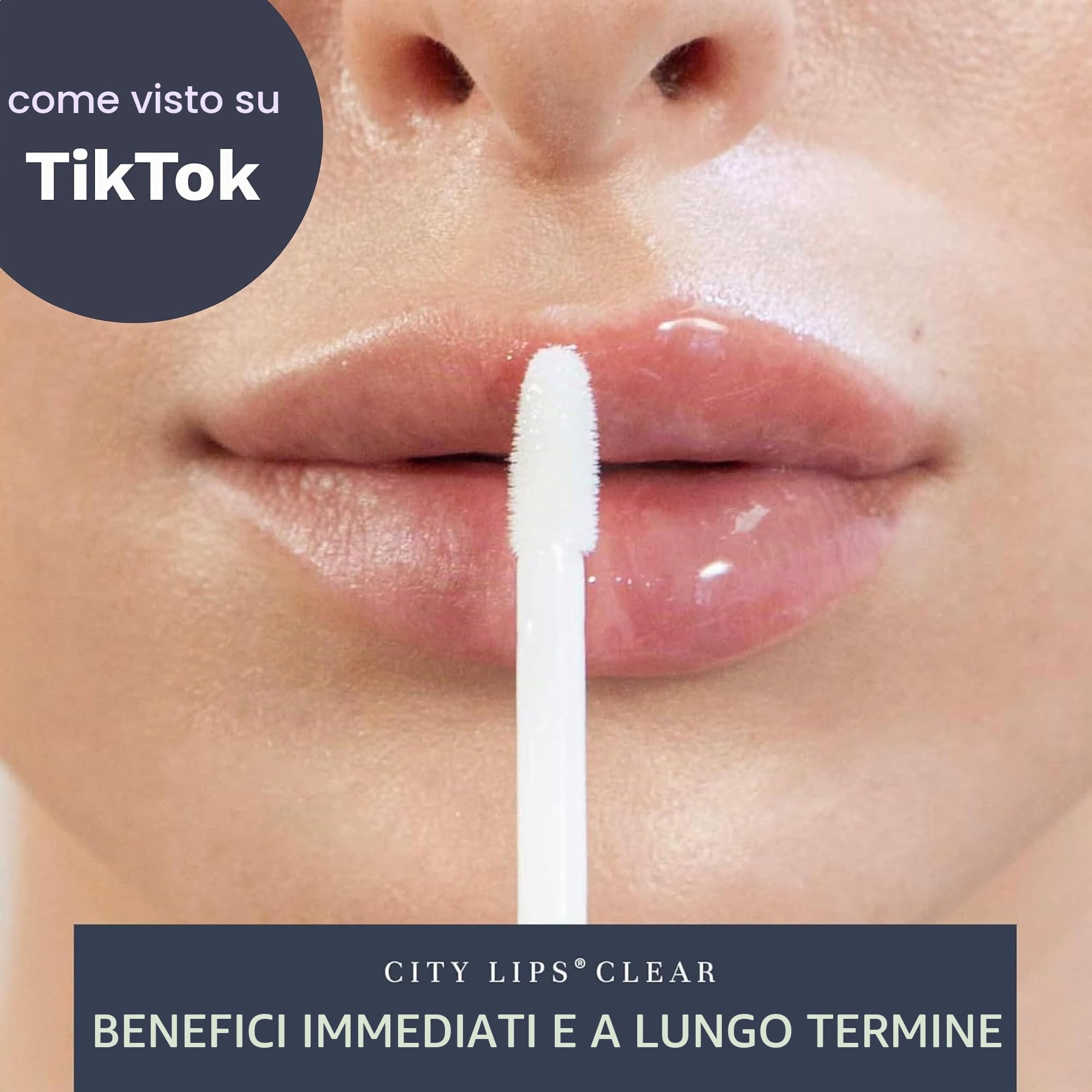 City Lips Lucidalabbra Rimpolpante – Lucidalabbra Idratante con Acido Ialuronico | Oli per un Effetto Volume e Labbra Più Piene e Giovani