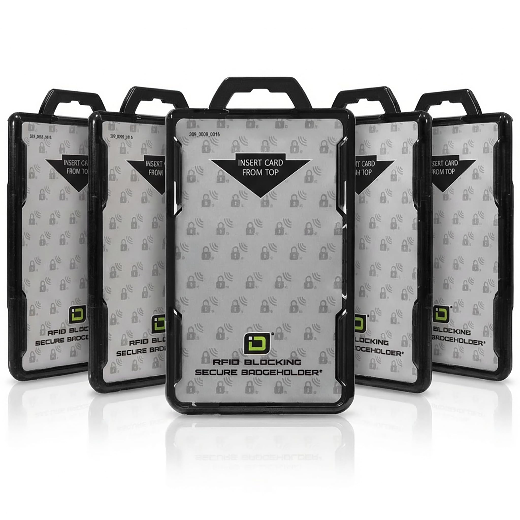 ID Stronghold - Pack of 5 - RFID Blocking Secure Badge Holder - Duolite 2 Card ID Holder - Poly Carbonate - Heavy Duty Plastic ID Badge Holder - USA Molded and Assembled - FIPS 201 Approved โ image 1