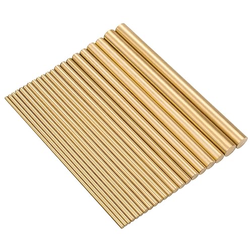 Miniatura 20 de 12 varillas redondas de latón de 0.157 pulgadas, barra de torno redonda sólida de latón macizo, 0.157 in de diámetro, 3.937 in de longitud