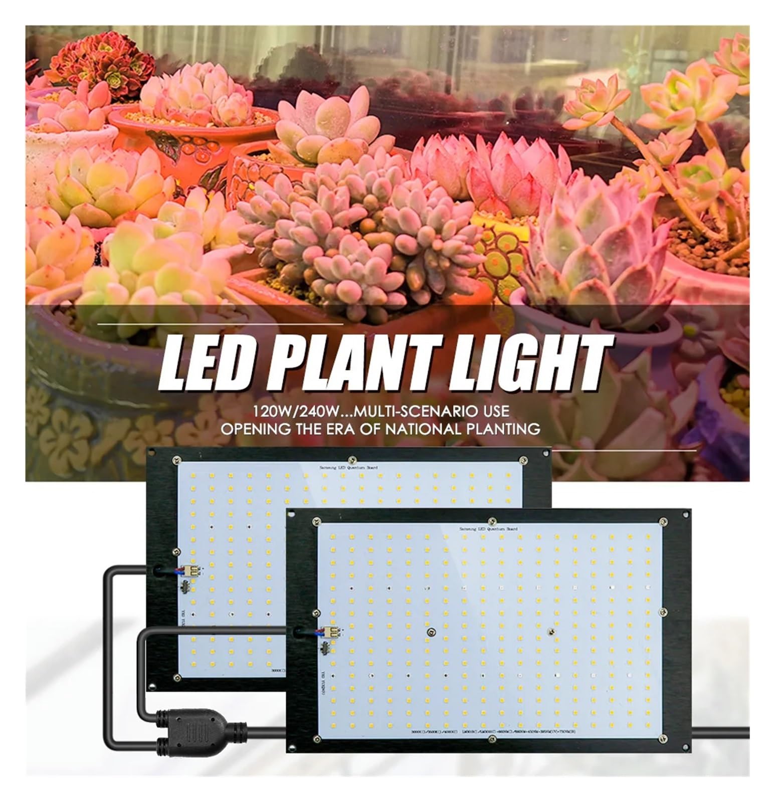 Lampe de Plante, Panneau Lumineux de Croissance LED Super Lumineux, 120/240W, Spectre Complet, LM301H SK, 3000K, 3500K, 4000K, 660nm, Pilote, à Monter soi-même(3500k 660 450 395 FS,480w)